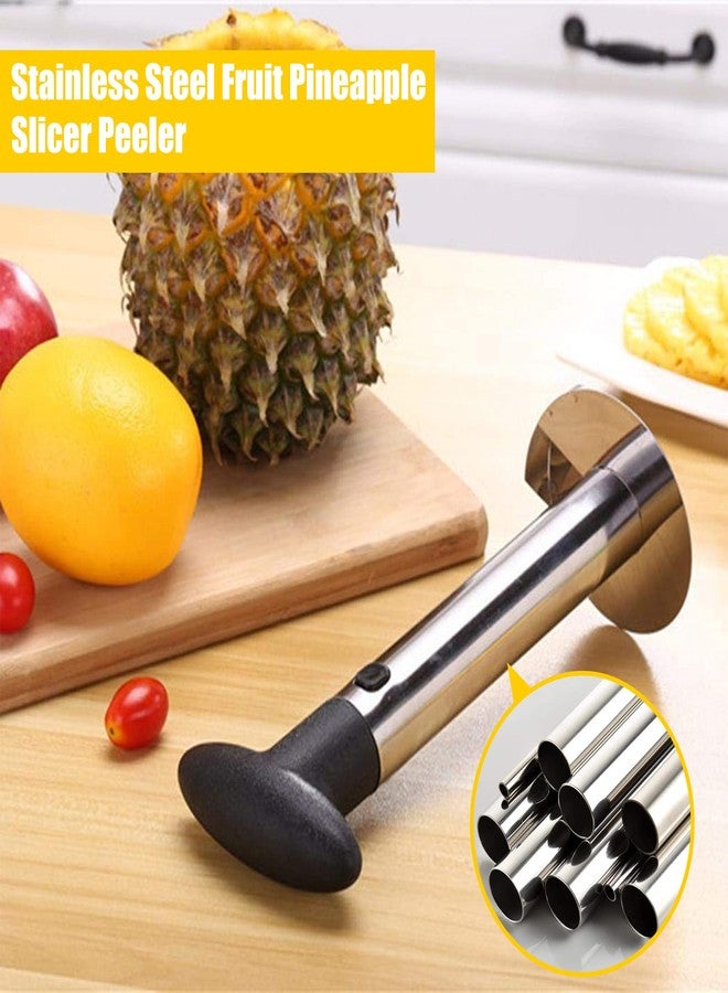 BINGBING Pineapple Corer Slicer Stainless Steel Fruit Pineapple Peeler Cutter for Easy Core Removal Remover Tool with Detachable Handle - Image 3